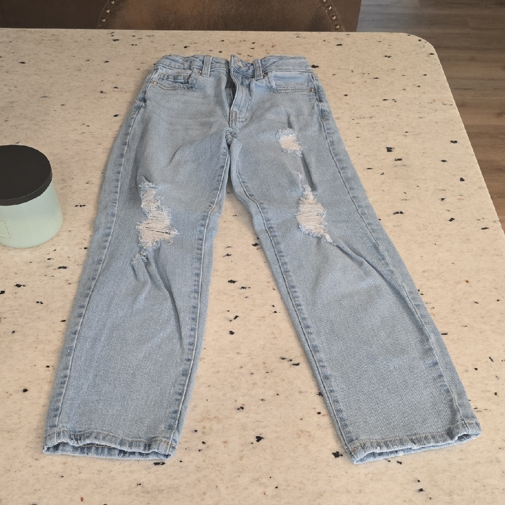 Light Blue Distressed Girl’s Jeans